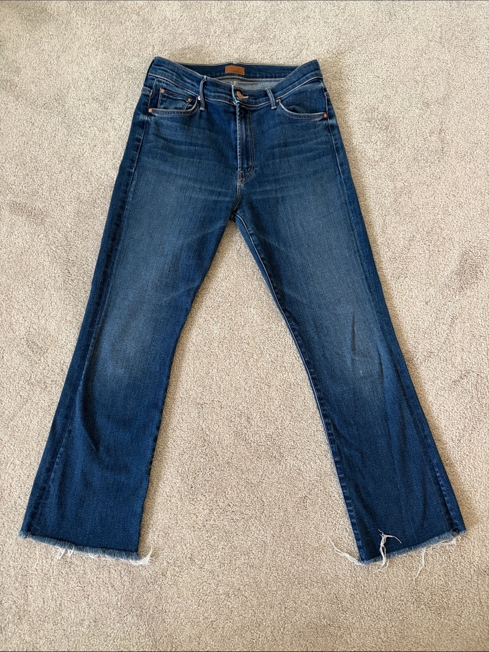 MOTHER Flare Jeans in Dark Indigo Blue